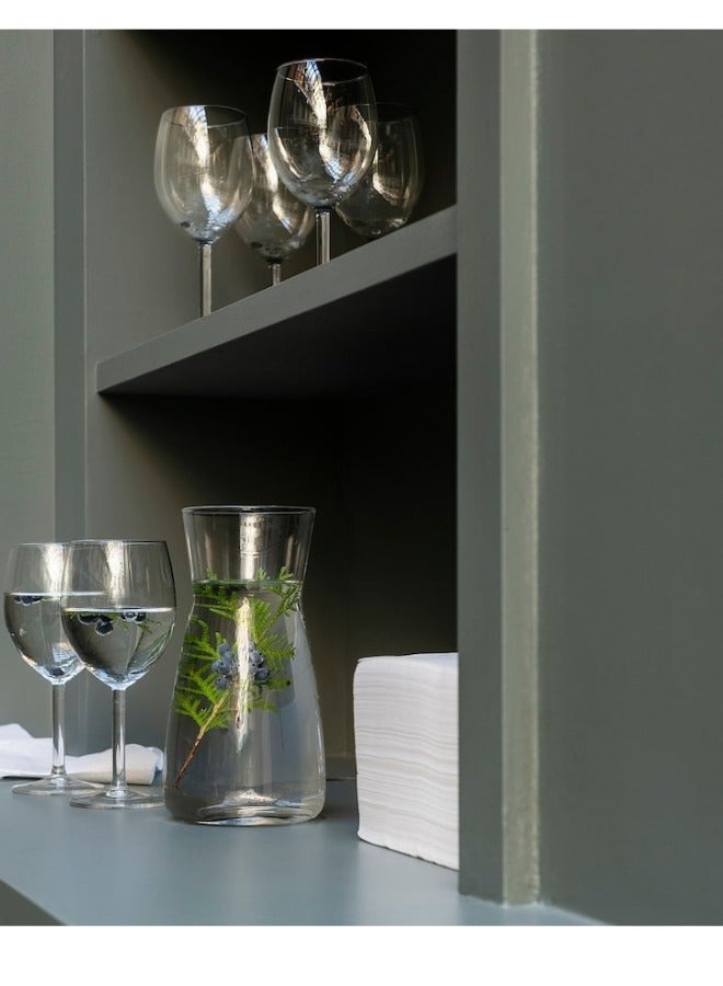 أيكيا مزهرية زجاجية بسعة 1.0 لتر – مزهرية أنيقة وشفافة للزهور الطازجة أو الصناعية، لتنسيق الزهور، قطعة مركزية على المائدة، للمطبخ، غرفة المعيشة، غرفة النوم، المكتب، الحفلات، الأعراس، ديكور منزلي عصري وبسيط، مزهرية أنيقة للمنزل والمكتب والفعاليات-شفاف - Image 5